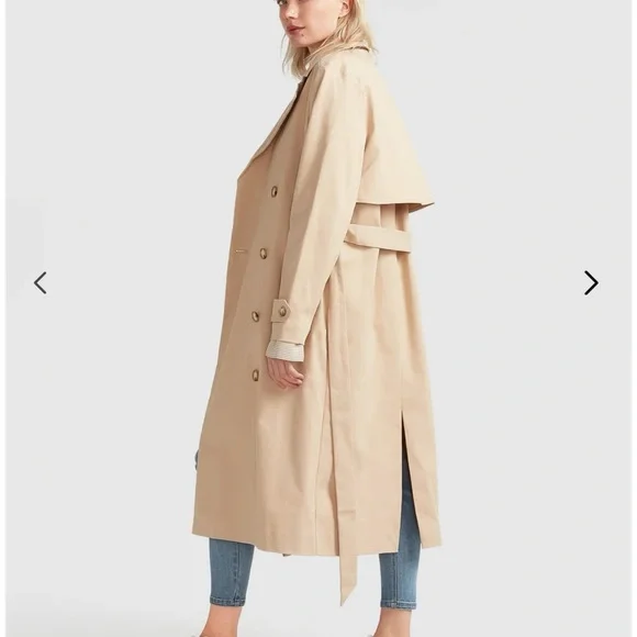 BELLE AND BLOOM Empirical Trench Coat - Beige SIZE Small - Picture 3 of 13
